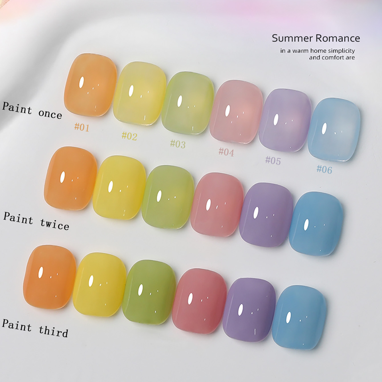 1-6pcs PSK New Macaron Candy O - огляд і ціна Nail Art Yellow