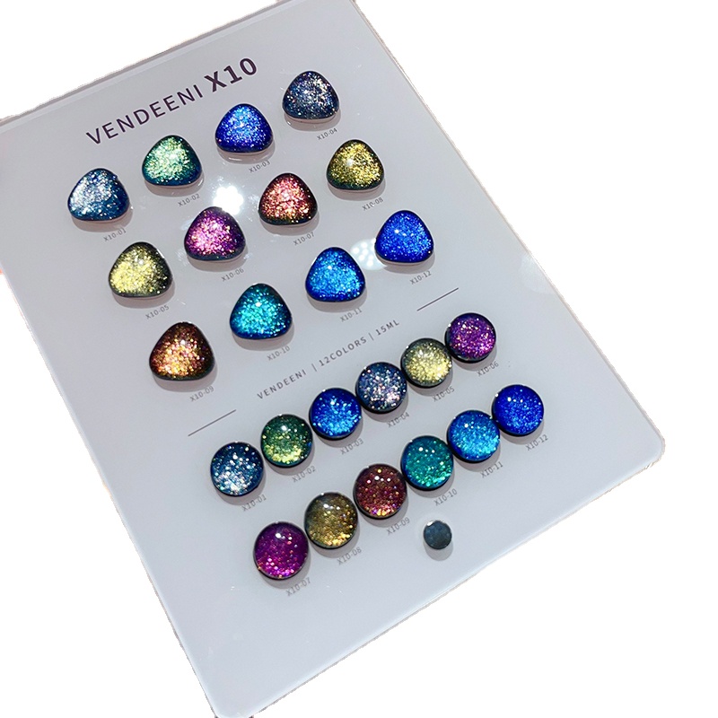 VENDEENI 18 Colors 12 Color Gl - огляд і ціна Nail Art Cat Eye