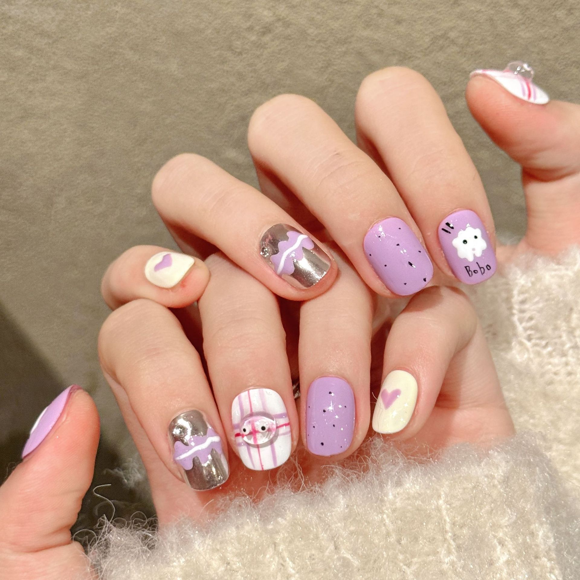 10pcs Handmade Pressed Short R - огляд і ціна Nail Art Love