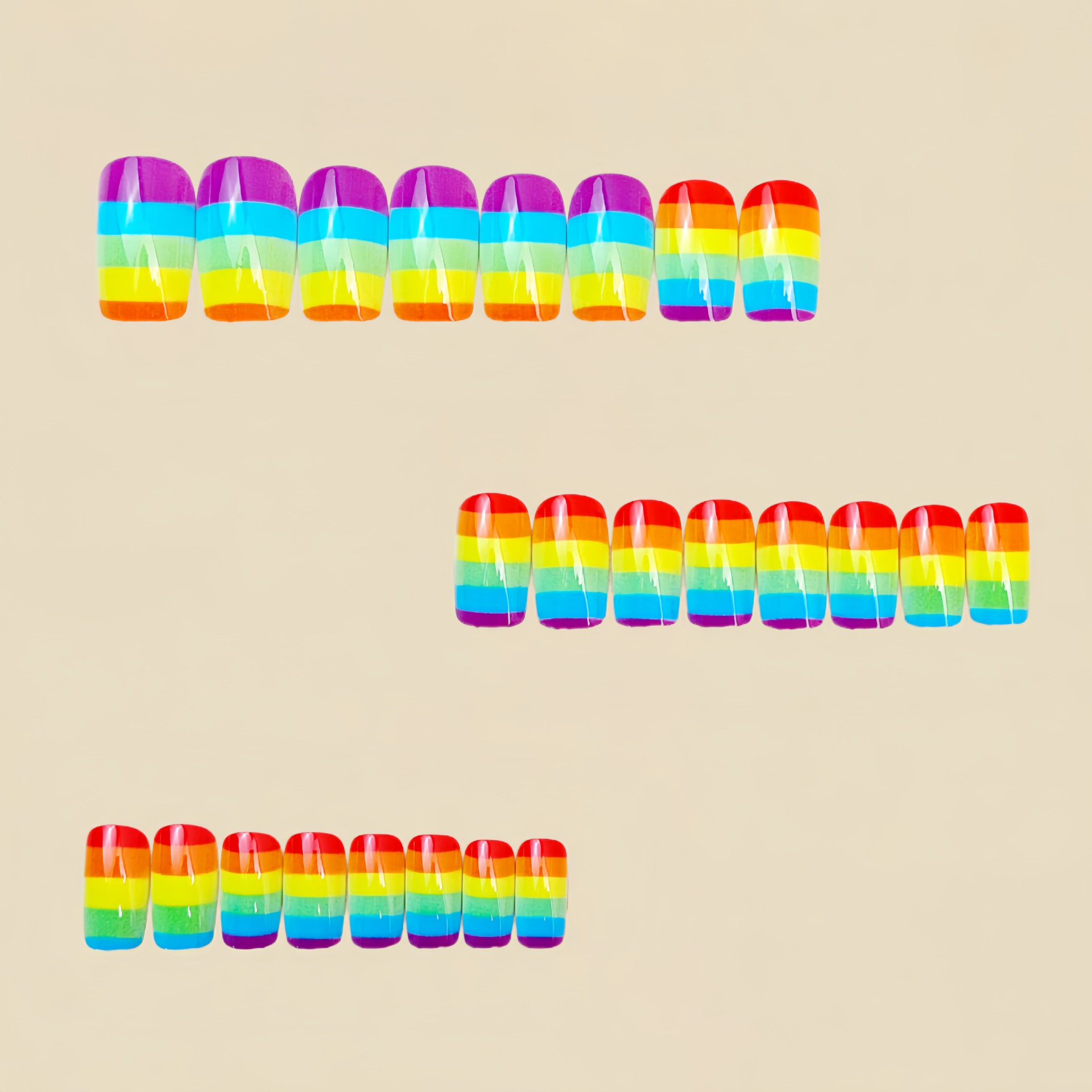 24pcs/set colorful fake nails  - огляд і ціна Nail Art Yellow