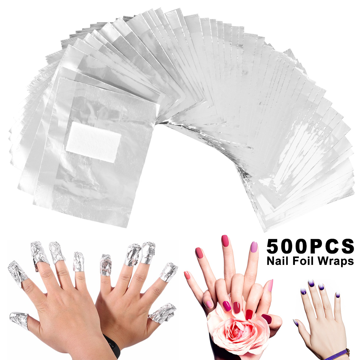 500/1000Pcs Aluminium Foil Gel - огляд і ціна Nail Art Remove