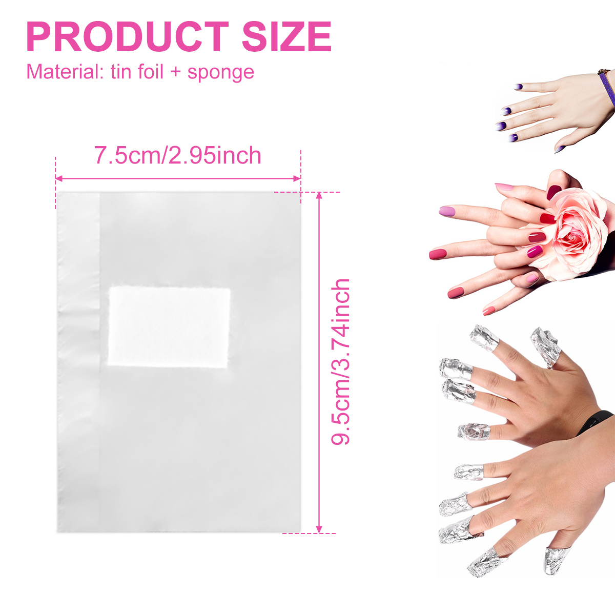 500/1000Pcs Aluminium Foil Gel - огляд і ціна Nail Art Remove