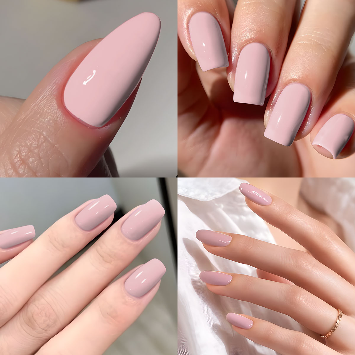 VOKY four-piece nude pink crea - огляд і ціна Nail Art Yellow