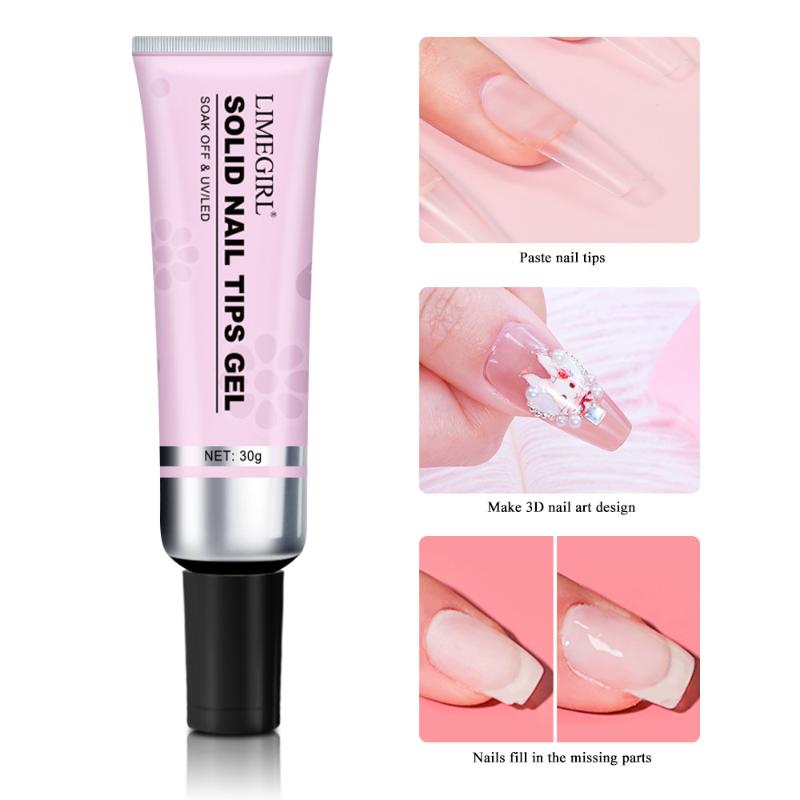 30g Soft Transparent Nail Tips - огляд і ціна Nail Art Fake Nails