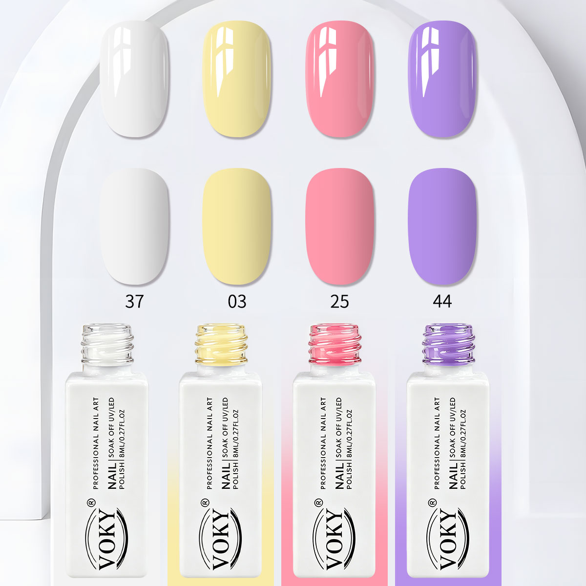 VOKY 4-piece macaron elegant s - огляд і ціна Nail Art Yellow